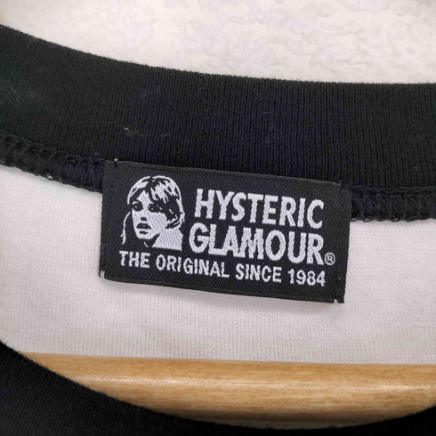 ヒステリックグラマー HYSTERIC GLAMOUR パイル地フロントロゴデザインラグランTシャツ メンズ FREE