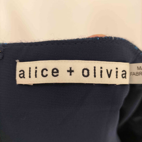 アリスオリビア alice + olivia シルク混 半袖プルオーバートップス スカート セットアップ レディース M