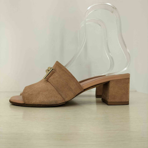 トッズ TOD’S Double T Suede Slide Sandals スエードサンダル レディース 37