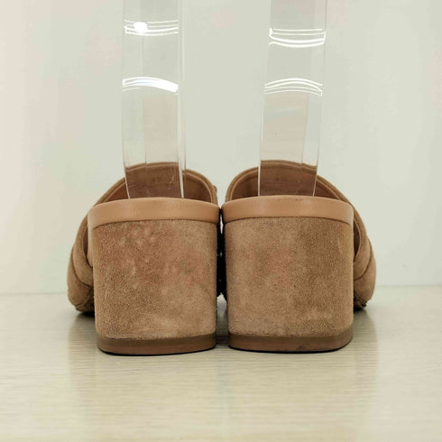 トッズ TOD’S Double T Suede Slide Sandals スエードサンダル レディース 37