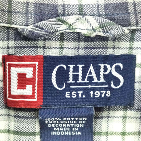 チャップス CHAPS ボタンダウンチェックシャツ メンズ JPN:XL