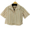 マウジー moussy STRIPED OPEN SHIRT リネン調 レディース FREE