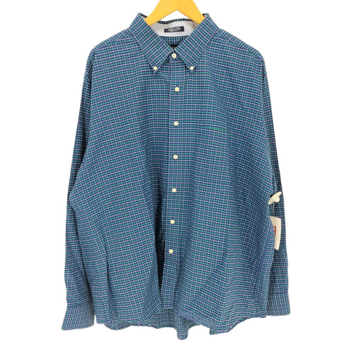チャップス CHAPS クラッシックオックスフォード ボタンダウンチェックシャツ メンズ XXL