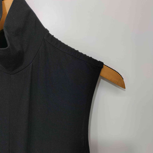 ヨウジヤマモトファム Yohji Yamamoto FEMME 2019SS 変型 ハイネック ノースリーブ ドレープ コットンワンピース レディース JPN:2