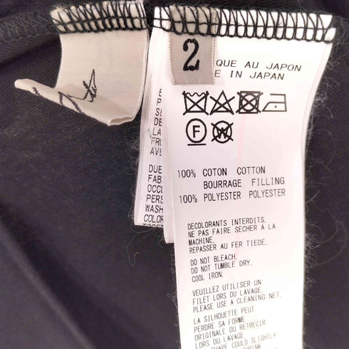 ヨウジヤマモトファム Yohji Yamamoto FEMME 2019SS 変型 ハイネック ノースリーブ ドレープ コットンワンピース レディース JPN:2