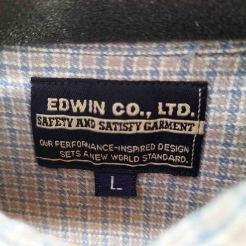 エドウィン EDWIN BD チェック柄長袖シャツ 片ポケ メンズ JPN:L