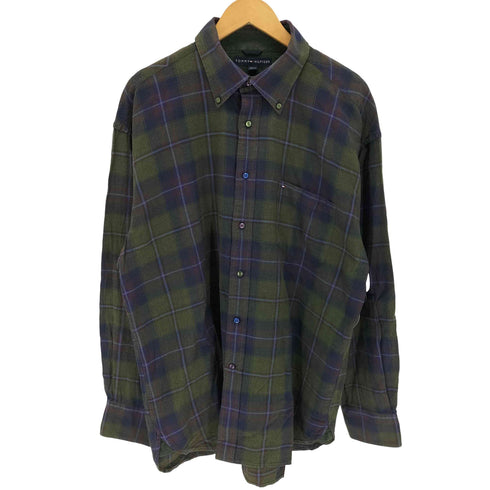 トミーヒルフィガー TOMMY HILFIGER コットン ネル ボタンダウンシャツ メンズ JPN:XL