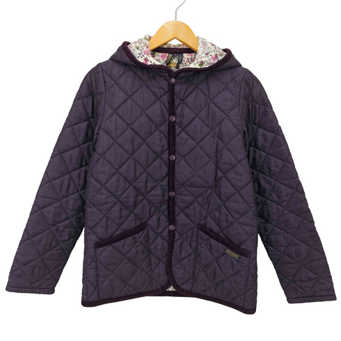 ラベンハム LAVENHAM 裏地花柄 キルティング ジャケットフーディ ジャケット レディース JPN:38