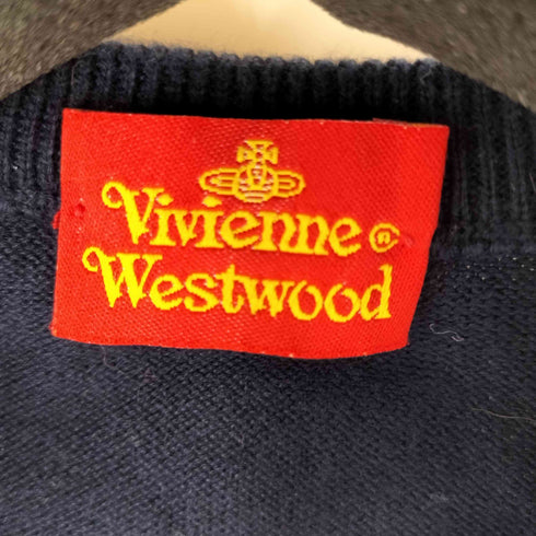 ヴィヴィアンウエストウッド Vivienne Westwood オーブ刺繍 ノースリーブニットワンピース レディース
