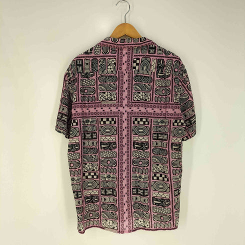 BINDU Indian cotton pattern S/S シャツ 総柄 インディアンコットン パターン アロハシャツ オープンカラーシャツ メンズ import:XL
