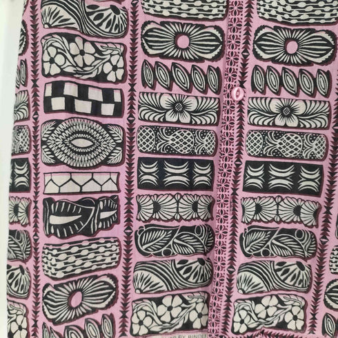 BINDU Indian cotton pattern S/S シャツ 総柄 インディアンコットン パターン アロハシャツ オープンカラーシャツ メンズ import:XL