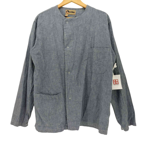 ナイジェルケーボン NIGEL CABOURN LYBRO スナップボタン ノーカラー ジャケット スリーピングシャツ メンズ EUR:48