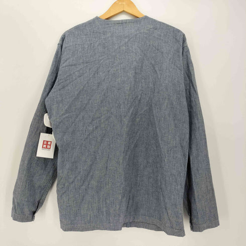 ナイジェルケーボン NIGEL CABOURN LYBRO スナップボタン ノーカラー ジャケット スリーピングシャツ メンズ EUR:48