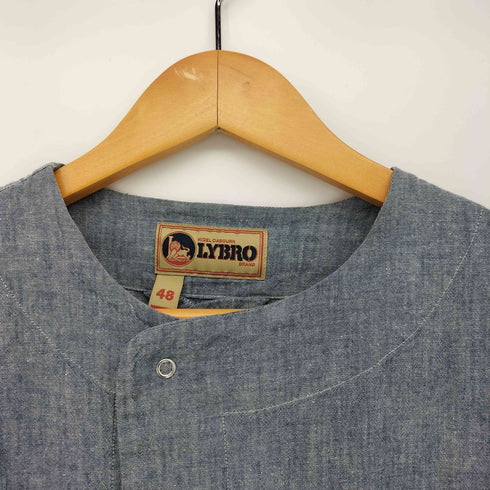 ナイジェルケーボン NIGEL CABOURN LYBRO スナップボタン ノーカラー ジャケット スリーピングシャツ メンズ EUR:48
