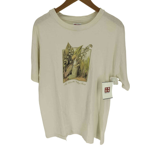 90S USA製 Hanes ボディ The lily of the Valley Fairy Estate of Cicely Mary Barker プリント Tシャツ コピーライト1996 シングルステッチ メンズ import:L