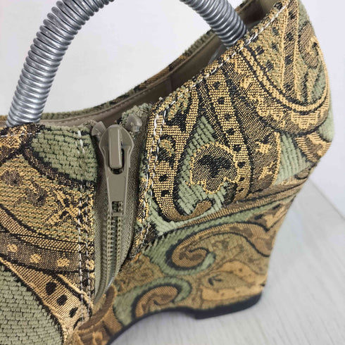 a.i.c 総柄 刺繍 厚底 ショートブーツ レディース JPN:M