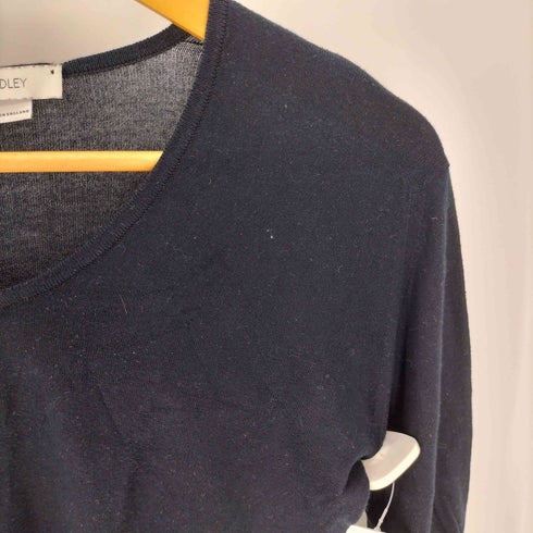 ジョンスメドレー JOHN SMEDLEY 英国製 Vネック ニット カットソー レディース import:M