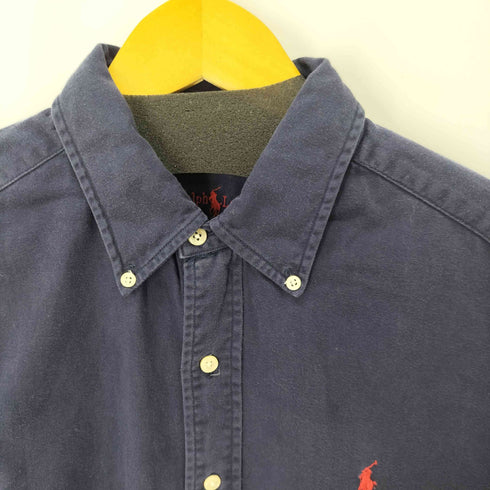 ポロバイラルフローレン Polo by RALPH LAUREN BD L/Sコットンシャツ スモールポニー刺繍 フェード メンズ import:L