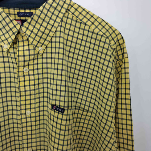 チャップスラルフローレン CHAPS RALPH LAUREN EASY CARE チェック柄 ボタンダウン ロングスリーブシャツ メンズ import:XL