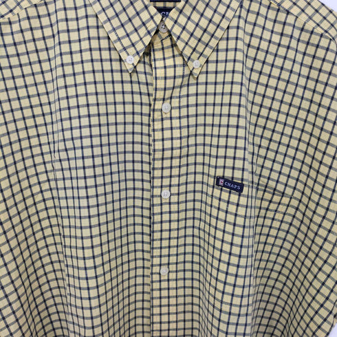 チャップスラルフローレン CHAPS RALPH LAUREN EASY CARE チェック柄 ボタンダウン ロングスリーブシャツ メンズ import:XL