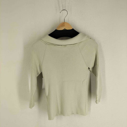 トッコクローゼット tocco closet 袖口パール付きアシメリブニットプルオーバー レディース JPN:M