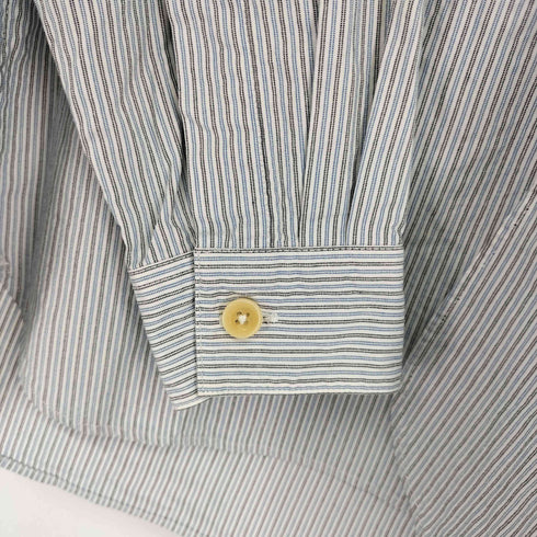エムエイチエル MHL. ストライプ L/S バンドカラーシャツ メンズ import:S