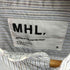 エムエイチエル MHL. ストライプ L/S バンドカラーシャツ メンズ import:S