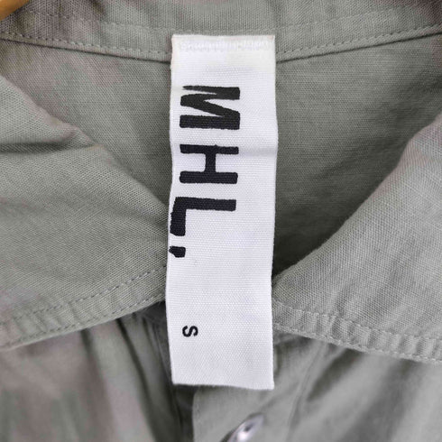エムエイチエル MHL. 七分袖 リネン混 ハーフボタンシャツ メンズ import:S