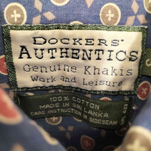 ドッカーズ DOCKERS 総柄 ボタンダウン ロングスリーブシャツ メンズ import:S