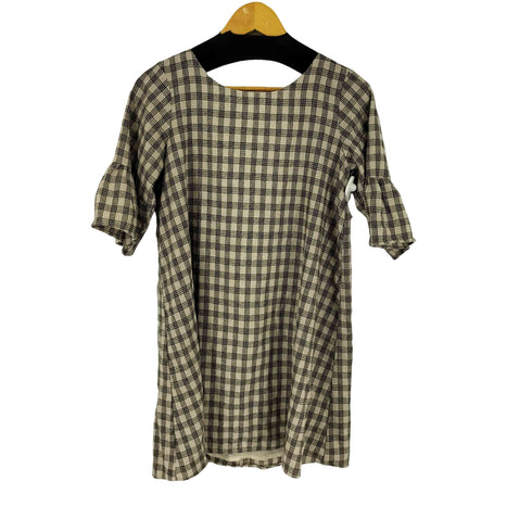 アンミール An MILLE S/S チェック ボウタイワンピース レディース JPN:M