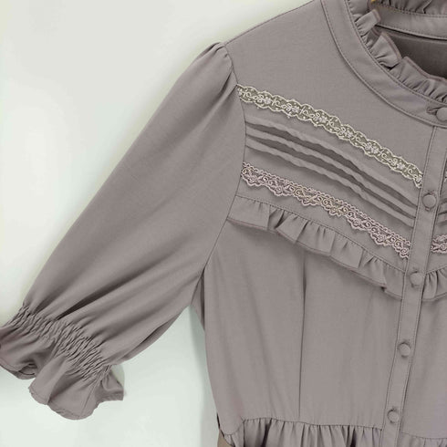 Cherite by PRIME PATTERN フリルシャツワンピース レディース JPN:M