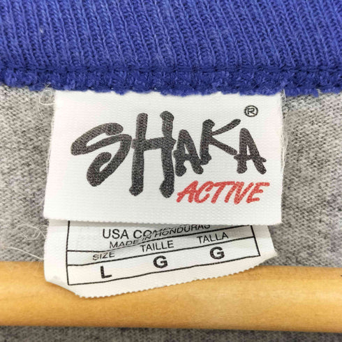 シャカ shaka ACTIVE NIA 前面プリント ラグランスリーブTシャツ メンズ JPN:L