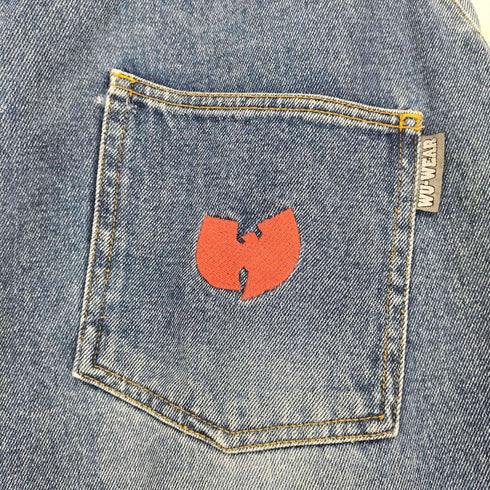 WU-WEAR WU-TANG CLAN 立体裁断 リペアデザイン ワイドデニムパンツ メンズ 34
