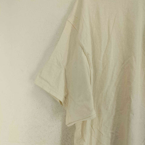 ギルダン GILDAN アイボリーカラー両面刺繍デザインクルーネックTシャツ メンズ 2XL