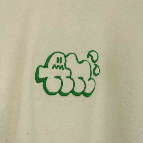 ギルダン GILDAN アイボリーカラー両面刺繍デザインクルーネックTシャツ メンズ 2XL
