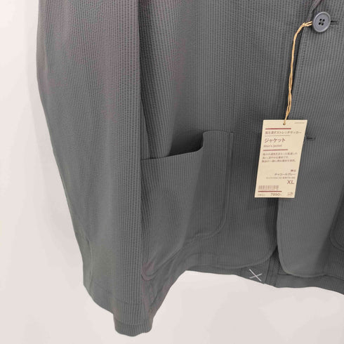 ムジルシリョウヒン 無印良品 かぜを通すストレッチサッカー ジャケット メンズ JPN:XL