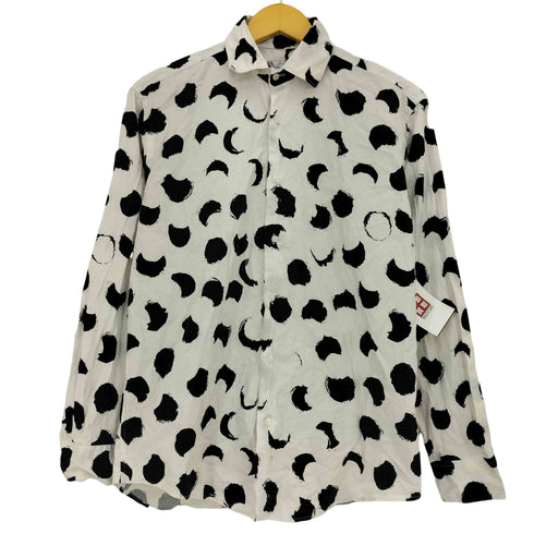 ザラ ZARA スペイン製 ドット柄 レギュラーカラーシャツ メンズ import:S