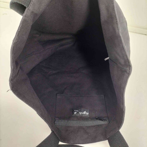 アニエスベー agnes b. ロゴプリント キャンバス トートバック レディース
