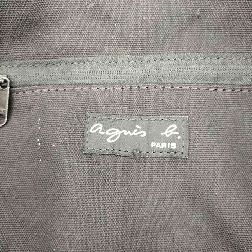 アニエスベー agnes b. ロゴプリント キャンバス トートバック レディース