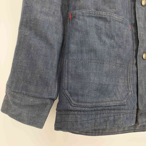 メイドウェル madewell 60-70S TROY製 裏地ブランケット 襟コーデュロイ デニム カバーオール ジャケット メンズ