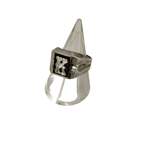 50S~60S STERLING イニシャル カレッジリング メンズ 15号