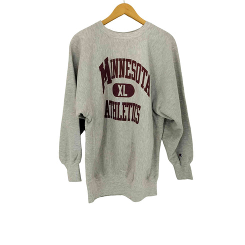 チャンピオン Champion 90S MADE IN USA MINNESOTA 3段カプセルラバープリント REVERSE WEAVE クルーネックスウェット メンズ import:XXL