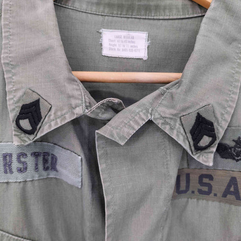 ユーエスアーミー U.S. ARMY 60S 4TH リップストップ ジャングルファティーグ jungle fatigue jacket メンズ LARGE REGULAR