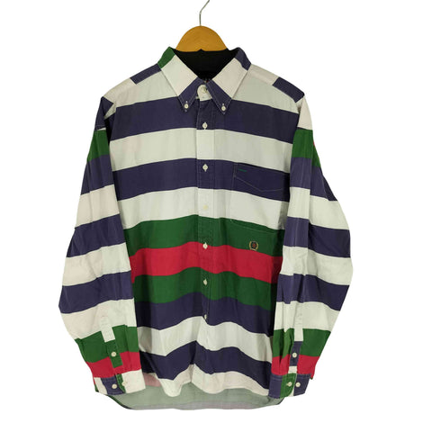 トミーヒルフィガー TOMMY HILFIGER マルチカラー ボーダーボタンダウンシャツ メンズ JPN:XL