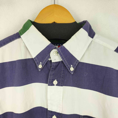 トミーヒルフィガー TOMMY HILFIGER マルチカラー ボーダーボタンダウンシャツ メンズ JPN:XL