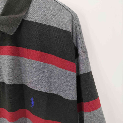 ポロラルフローレン POLO RALPH LAUREN ポニー刺しゅう ボーダー柄 ポロシャツ ビックサイズ メンズ 4XLT