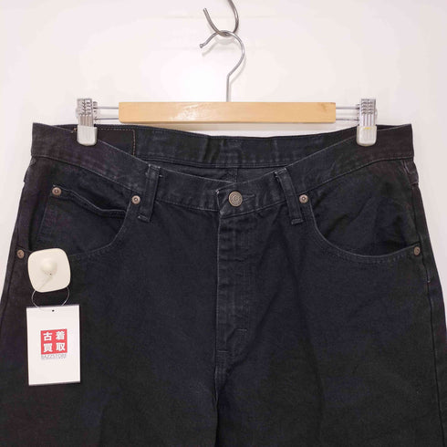 ラングラー Wrangler ワイドテーパード ブラックデニムパンツ メンズ 34 × 29