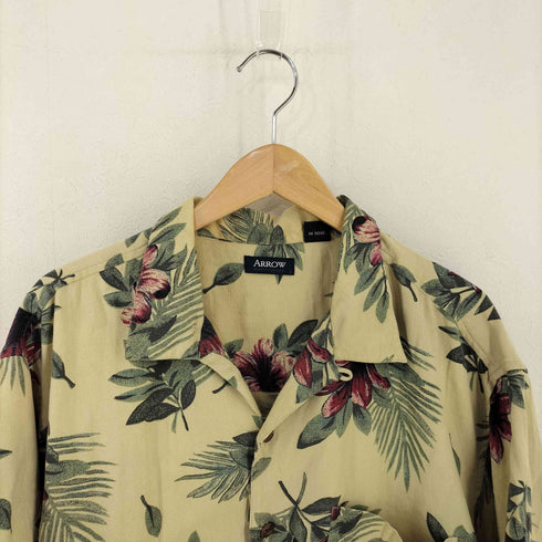 アロー ARROW MADE IN INDIA コットンレーヨン オープンカラーS/Sアロハシャツ メンズ import:L