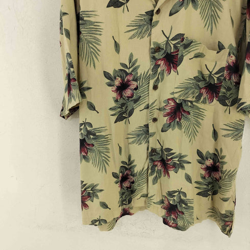 アロー ARROW MADE IN INDIA コットンレーヨン オープンカラーS/Sアロハシャツ メンズ import:L