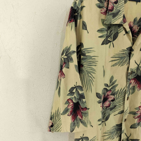 アロー ARROW MADE IN INDIA コットンレーヨン オープンカラーS/Sアロハシャツ メンズ import:L